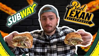 DÉGUSTATION NOUVEAU SANDWICH SUB BAD TEXAN STEAKHOUSE SUBWAY [upl. by Leeland193]