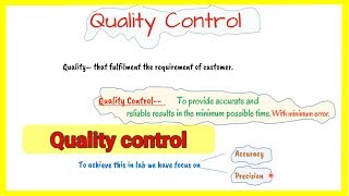 quality control in laboratory  quality control and quality assurance in laboratory [upl. by Heilman]