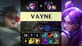 Vayne ADC vs KaiSa Triple Kill Godlike  EUW Master Patch 1420 [upl. by Adlee]