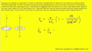 Suppose you design an apparatus in which a uniformly charged [upl. by Edyth]