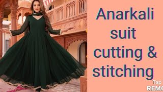 Anarkali dress cutting and stitching 🪄अनारकली सूट बनाना सीखे आसानी से👍💯 [upl. by Eliath]