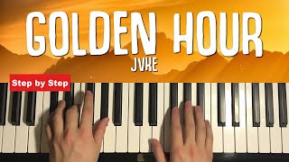 JVKE  golden hour Piano Tutorial Lesson [upl. by Elana827]