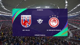 NFC Volos vs Olympiacos 03122023 Greece Super League PES 2021 [upl. by Steinke]