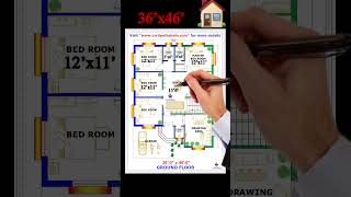 Detail Floor Plan with proper Measurements  Complete House Plan Discussion shorts home house [upl. by Corene164]