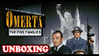 Omerta the Five Families BoardGame Unboxing Omerta is an area control game with a Mob theme [upl. by Ahsirtal]