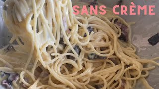 Recette pâtes carbonara italienne  sans crème [upl. by Enirual]