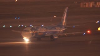 Alaska Airlines Boeing 737400 Night Takeoff Los Angeles LAX [upl. by Llenrahs]