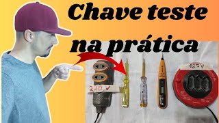 como usar chave teste analógica e digital [upl. by Dlanigger]