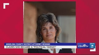 Angelina County district attorney submits resignation claims shes become political target [upl. by Azarria]