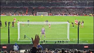 Trossard Penalty miss Arsenal v Shakhtar [upl. by Eerbua]