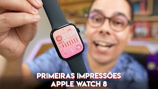 LIGANDO PELA PRIMEIRA VEZ APPLE WATCH SERIES 8 PRIMEIRAS IMPRESSÃ•ES DO NOVO APPLE WATCH 8 [upl. by Bonneau943]