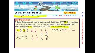 Find the Number of Dates with Each Digit Even Number of Times SAT GRE Logical Skills [upl. by Fara63]