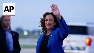 Kamala Harris arrives in Chicago ahead of DNC [upl. by Anilev78]