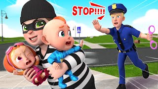 Policeman is Here to Help  Police Chase Thief  Police Song  Rosoo Nursery Rhymes amp Kids Songs [upl. by Morty116]