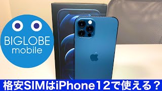 【格安SIM検証】BIGLOBEモバイルはiPhone 12 Proで使えるか試してみた【初期設定方法も解説】 [upl. by Heinrike]