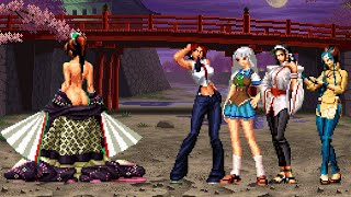 KOF Mugen Mai Shiranui vs Shion Team [upl. by Erdied]