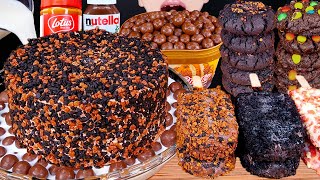 ASMR MALTESERS MAGNUM CHOCOLATE ICE CREAM MILK CAKE NUTELLA MampMS DESSERT MUKBANG먹방咀嚼音 EATING SOUNDS [upl. by Rezzani]