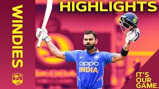 Magnificent Virat Kohli Hits Brilliant Century  Windies vs India 2nd ODI 2019  Highlights [upl. by Annerahs950]