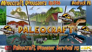 Paleocraft Dinosaur Survival Pt1 The World Dinosaurs Galore 4K60FPS Minecraft Dinosaurs Ep396 [upl. by Bail]