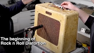 The Origin of Guitar Distortion playing a 1949 Fender Tweed Deluxe then going kinda nuts [upl. by Opiuuk632]