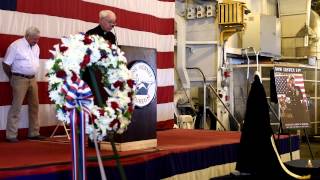 USS Hornet Museum Memorial Service for Chaplain John W Berger part 1 [upl. by Ilagam379]