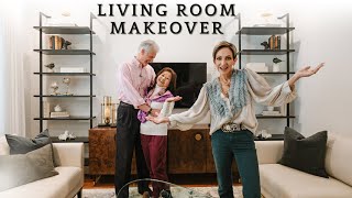 Living Room Makeover  with MidCentury Modern Vibes [upl. by Yessac]