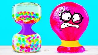 Slime Sam Sapeca fica fascinado com a AMPULHETA DE ORBEEZ [upl. by Balkin507]