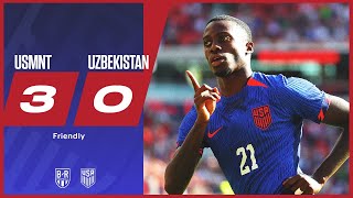 Weah Pepi amp Pulisic give USA the win over Uzbekistan 💥  USMNT 30 Uzbekistan  Official Highlights [upl. by Eirolam919]