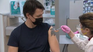 Prime Minister Trudeau gets COVID19 vaccine booster shot [upl. by Anelhtak581]