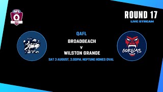 LIVE QAFL ROUND 17  Broadbeach v Wilston Grange [upl. by Renell]