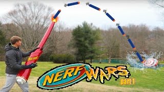 Worlds Largest Nerf Gun Shot Dude Perfect Style Largest Nerf War Dart Fail [upl. by Irehs]