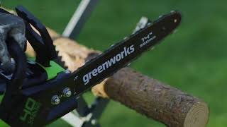 Greenworks 40V 35cm 14quot Cordless Chainsaw [upl. by Gingras723]