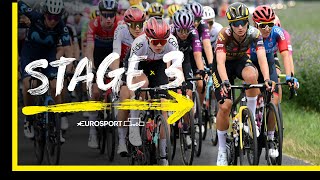 Cecile Uttrup Ludwig wins thrilling stage  2022 Tour de France Femmes  Stage 3 Highlights [upl. by Airdnal]