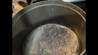 Cleaning Burned Residue from an Staub Enameled Cast Iron Pot [upl. by Vladimir]