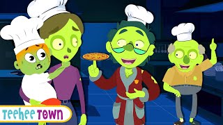 Five Zombies Were Cooking At A Party  NEW Spooky Scary Song By Teehee Town [upl. by Nasah62]