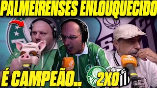 REAÇÕES PALMEIRENSE ENLOUQUECIDOS COM TÍTULO E SANTISTAS TRISTE REACT PALMEIRAS 2X0 SANTOS [upl. by Hum]