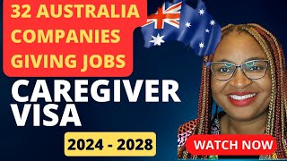 CURRENT AUSTRALIA COMPANIES GIVING CAREGIVERS VISA SPONSORSHIP Australia Agedcare Visa sponsorship [upl. by Stonwin98]