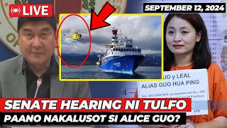 🔴 LIVE TULFO SENATE HEARING  PAANO NAKALUSOT si ALICE GUO  Jevara PH [upl. by Luz]