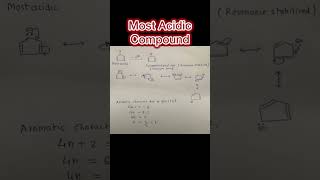 Most Acidic  Stable Conjugate Base  Resonance Stabilised shorts [upl. by Min771]