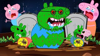 Zombie Apocalypse Zombies Appear At The Pig City   Peppa Pig Funny Animation [upl. by Manolo]