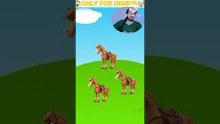 focus test for genius focus test 🤯 IQ focus test Horse 🐎cartoon shortvideo shorts osmrapid iq [upl. by Lexine103]