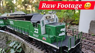 Raw Train Footage Of GScale Layout At Castle Trains [upl. by Glennis]