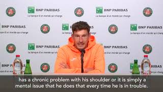 Every time it gets hard he asks for doctor CarrenoBusta on Djokovic [upl. by Hazard]