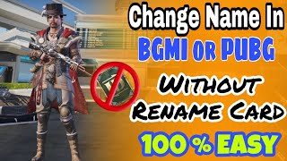 How to change name in bgmi or pubg without rename card [upl. by Annayt]