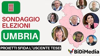 Sondaggio Regionali Umbria Sarà ancora Tesei o vincerà Proietti [upl. by Huttan]