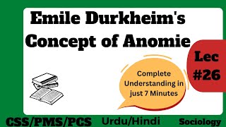 Conceptual Understanding of Anomie  What is Emile Durkheims concept of Anomie  Sociology [upl. by Lamok285]