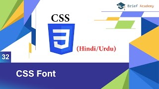 Css Font Tutorial in HindiUrdu [upl. by Dranrev636]