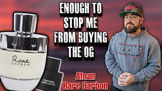 The Best Ombre Leather Clone  Afnan Rare Carbon Fragrance Review [upl. by Noyad]