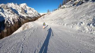 Courmayeur Ski  tricky return to Val Veny Cable Car station  fast and easy  walkthrough [upl. by Neltiak788]