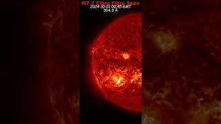 Strong M77 Class Solare Flare  Monday 20240930 2359 shorts solar space solarflare [upl. by Air]